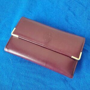 Buxton Genuine Leather Wallet Maroon Credit Card / Coin Pouch
